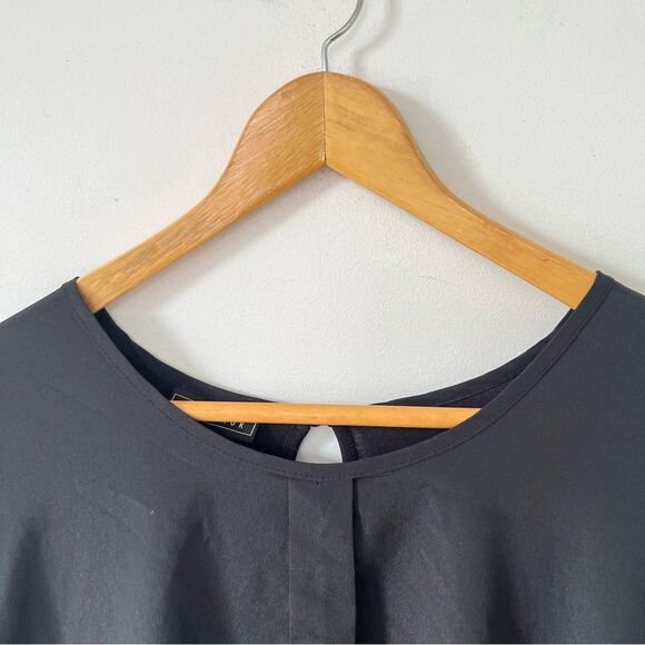 Mataphor‎ Black Cap Sleeve Round Neck Blouse - Picture 5 of 12